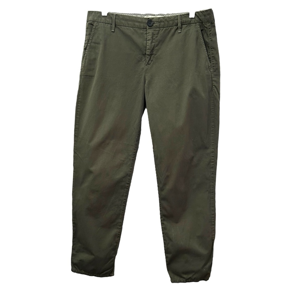 Joie Women’s Olive Green Tapered Leg Flat Front Chino Pants‎  Sz 28